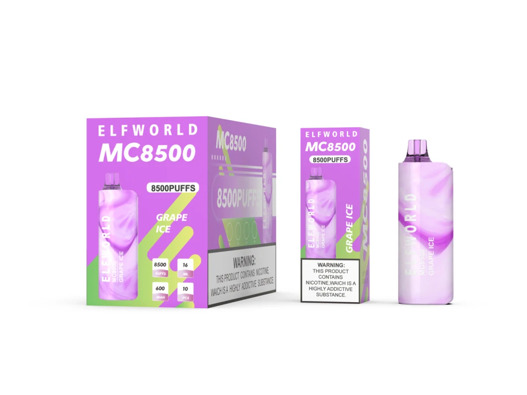 Wholesale Original Brand Elfworld Mc 8500 Puffs 9000 Puffs Disposable Vape Pen Electronic Cigarette Vapes Hot Selling in UK USA Best Taste and Nice Aromas