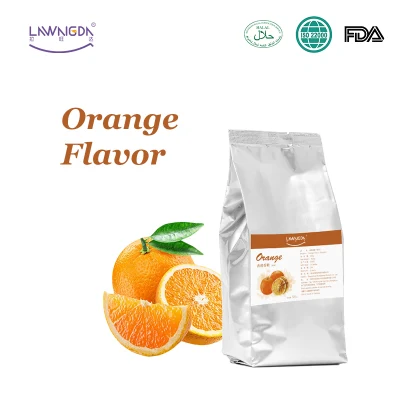 Süßes Orangengeschmackspulver, essbarer Orangenaromastoff für Brausetablettenbonbons in festen Getränken